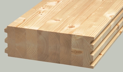 drewno profilowane - stropopodłoga BSH